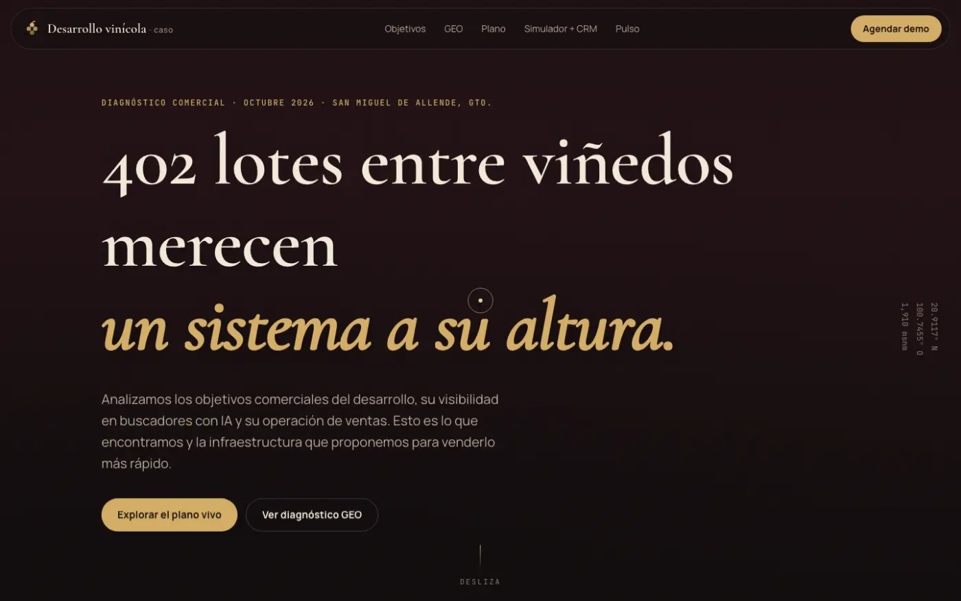Caso de un desarrollo residencial entre viñedos